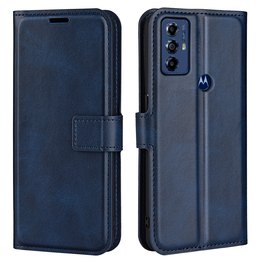 For Motorola Moto G Play (2023) 4G Calf Texture PU Leather Wallet Case Square Magnetic Clasp Stand Flip Phone Cover For Motorola Moto G Play (2023) 4G Calf Texture PU Leather Wallet Case Square Magnetic Clasp Stand Flip Phone Cover
